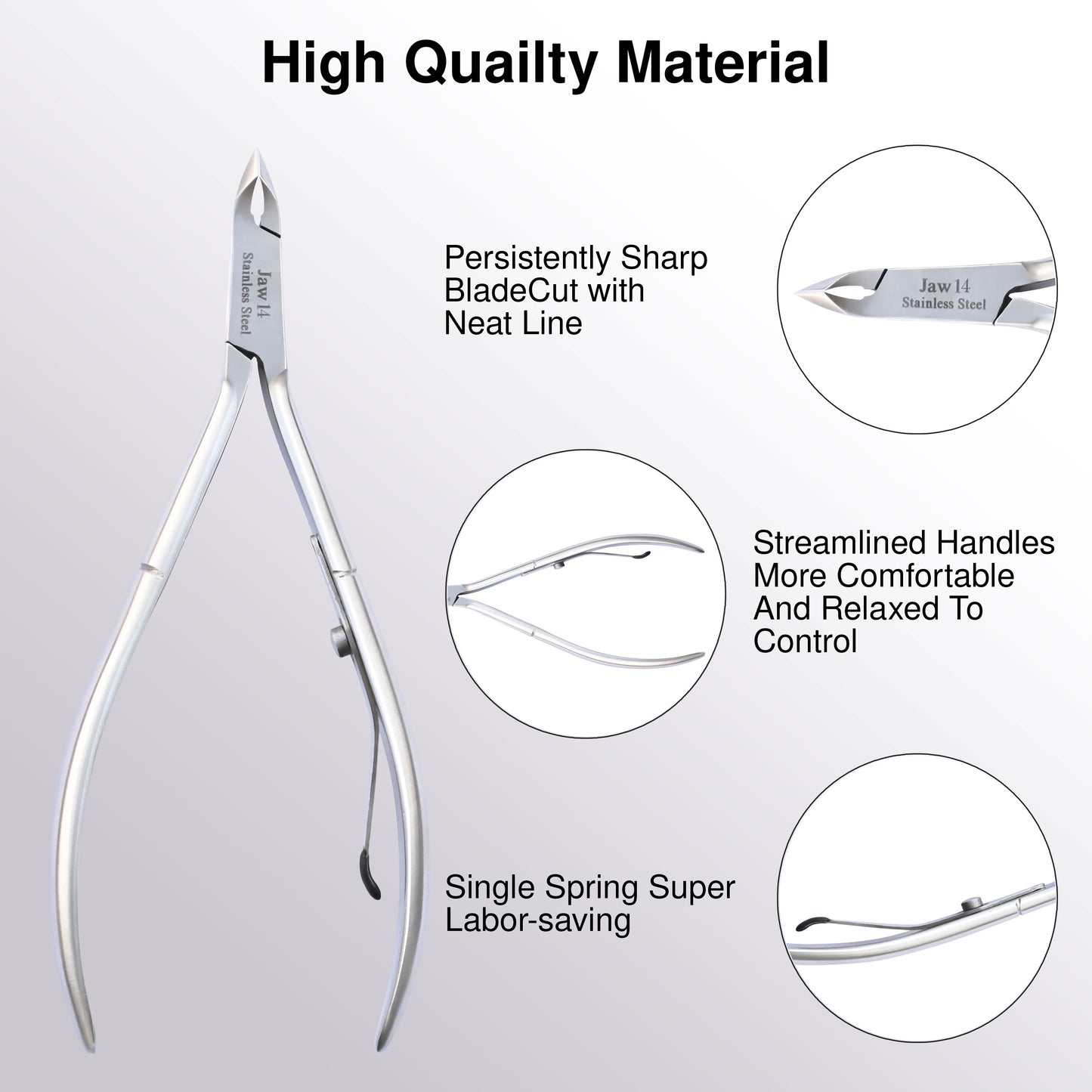 Professional Cuticle Nippers Hangnail Remover Extremely Sharp